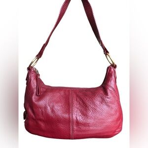 The Sak 100% Leather Red Hobo Bag Purse 14x16x4